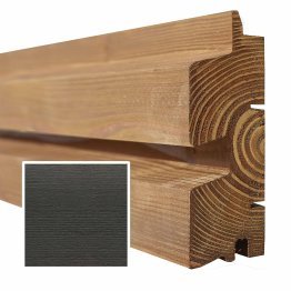 Lame de bardage Bois Vibrato XL, Douglas Saturé Gris Carbone, ep. 45 mm x l. 135 mm x L. 4 m, Jusqu'en classe d'emploi 3.1