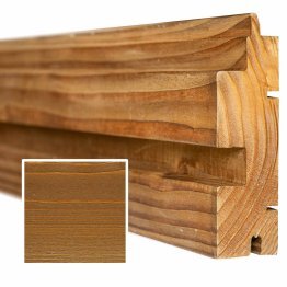 Lame de bardage Bois Vibrato XL droit, Douglas Saturé Topaze, ep. 45 mm x l. 135 mm x L. 4 m, Jusqu'en classe d'emploi 3.1