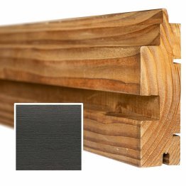 Lame de bardage Bois Vibrato XL droit, Douglas Saturé Gris Carbone, ep. 45 mm x l. 135 mm x L. 4 m, Jusqu'en classe d'emploi 3.1