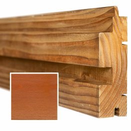 Lame de bardage Bois Vibrato XL droit, Douglas Saturé Orange Cannelle, ep. 45 mm x l. 135 mm x L. 4 m, Jusqu'en classe d'emploi 3.1