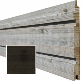 Lame de bardage Bois Legato, Douglas Saturé Noir Réglisse, ep. 26 mm x l. 240 mm x L. 4 m, Jusqu'en classe d'emploi 3.1