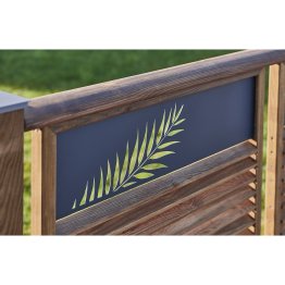 Lisse Opale Bois Pin, imprégnation colorée marron, ep. 44 mm x l. 90 mm x L. 1,80 m