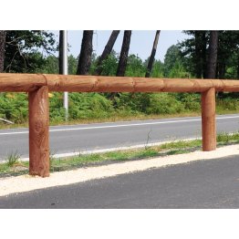 Lisse Bois Cyclo Pin, imprégnation colorée marron, Diam. 140 mm x L. 2,50 m, Jusqu'en classe d'emploi 4