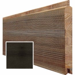 Lame de bardage Bois Largo, Douglas Saturé Noir Réglisse, ep. 26 mm x l. 200 mm x L. 4 m, Jusqu'en classe d'emploi 3.1