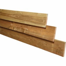 Planche Bois Brut Douglas, imprégnation colorée marron, ep. 25 mm x l. 150 mm x L. 3 m, Jusqu'en classe d'emploi 3.2