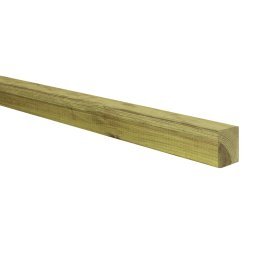 Liteau Bois Raboté Pin, imprégnation colorée verte, ep. 45 mm x l. 45 mm x L. 3 m, Jusqu'en classe d'emploi 4