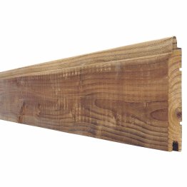 Lame de bardage Bois Mélodik sans rainure Douglas, imprégnation colorée marron, ep. 22 mm x l. 135 mm x L. 4 m, Jusqu'en classe d'emploi 3.2