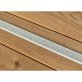 Profil plat antidérapant Aluminium et insert minéral, Gris Agathe, L. 1.15 m x l. 39 mm x ep. 4 mm