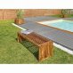 Banc en Bois Métis Pin, Marron par imprégnation, L. 2,09 m x l. 530 mm x h. 535 mm x ep. 535 mm