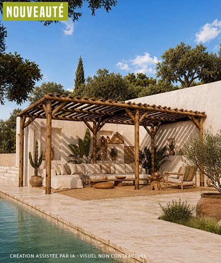 Bannière pages magasins extension pergola bois Esmée