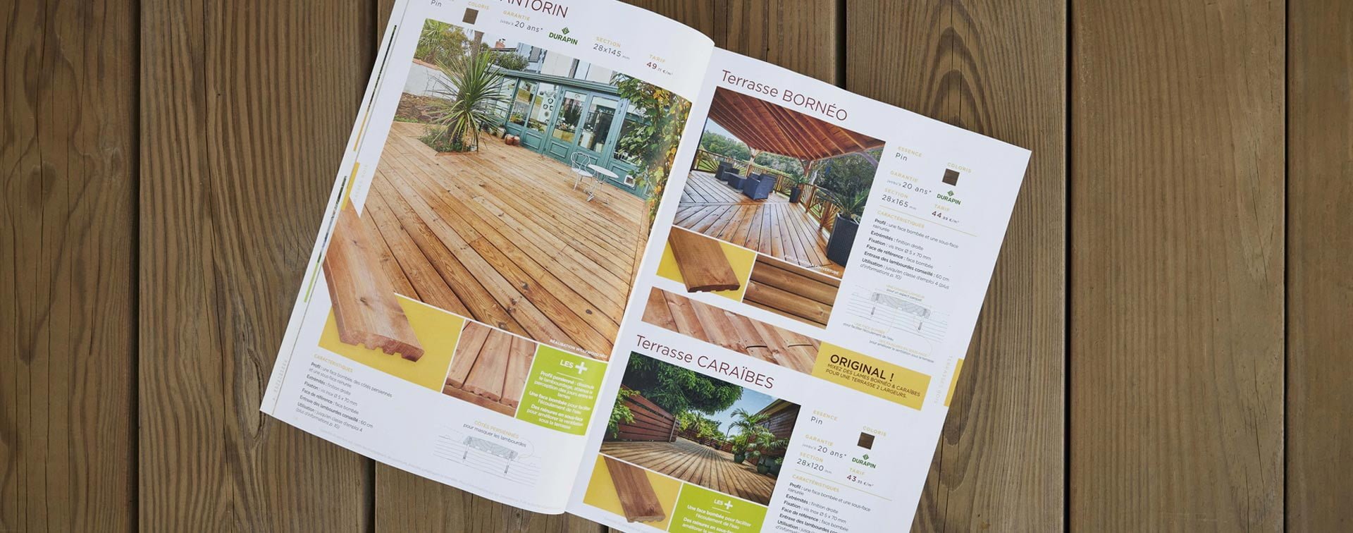 Découvrez notre catalogue d’inspiration présentant tous nos produits pour l’aménagement extérieur et la construction en bois !
