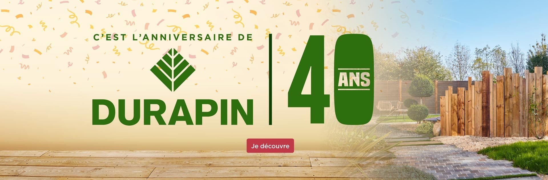 40 ans DURAPIN - Slider homepage desktop