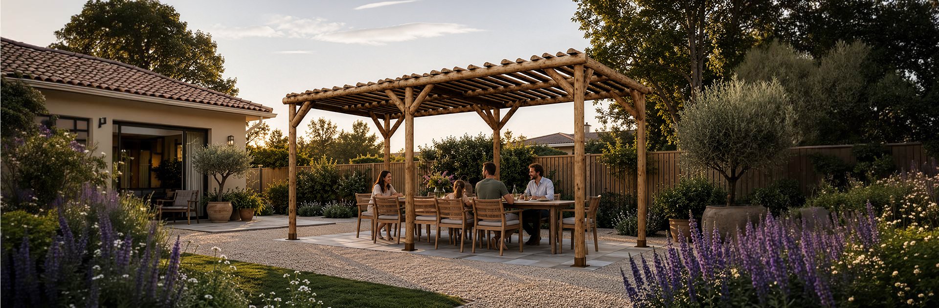 Extension pergola bois Esmée