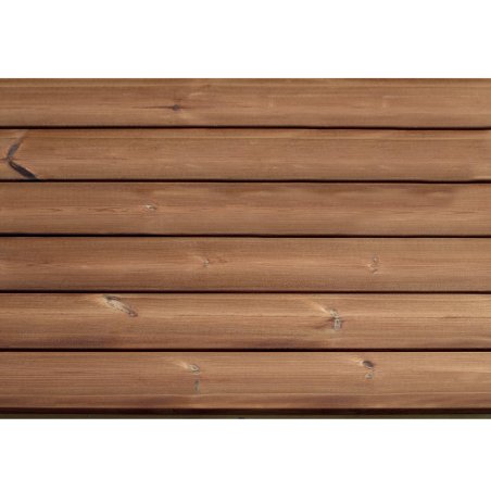 Lame de terrasse Bois Bornéo Pin, Marron par imprégnation, ep. 28 mm x l. 165 mm x L. 4 m, Jusqu'en classe d'emploi 4