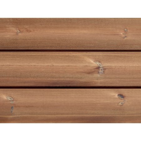 Lame de terrasse Bois Bornéo Pin, Marron par imprégnation, ep. 28 mm x l. 165 mm x L. 4 m, Jusqu'en classe d'emploi 4