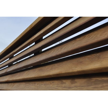 Panneau empilable Bois Olympe persienne Pin, Marron par imprégnation, L. 2,02 m x h. 600 mm x ep. 90 mm
