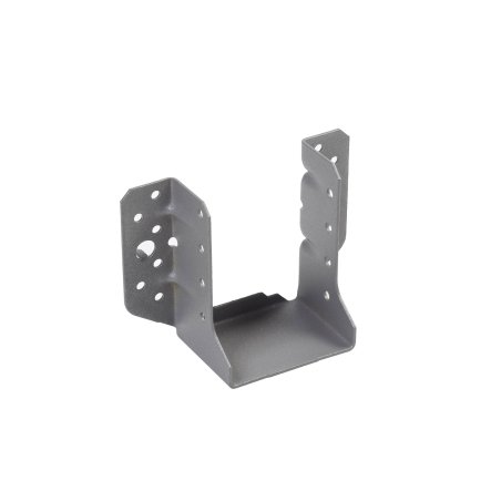 Sabot à ailes extérieures Acier Galvanisé thermolaqué Gris Givré, L. 55 mm x l. 70 mm x h. 95 mm x ep. 1.5 mm