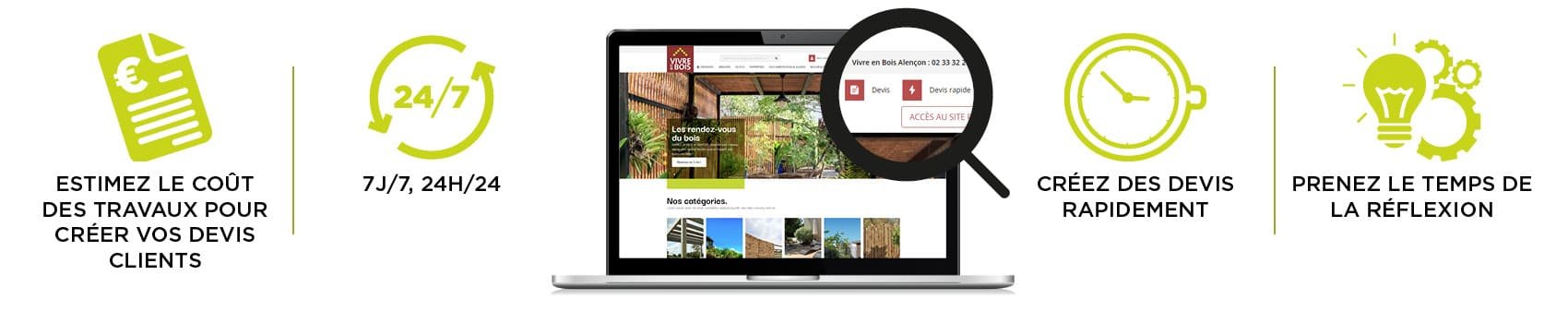Gagnez du temps en créant vos devis en ligne !